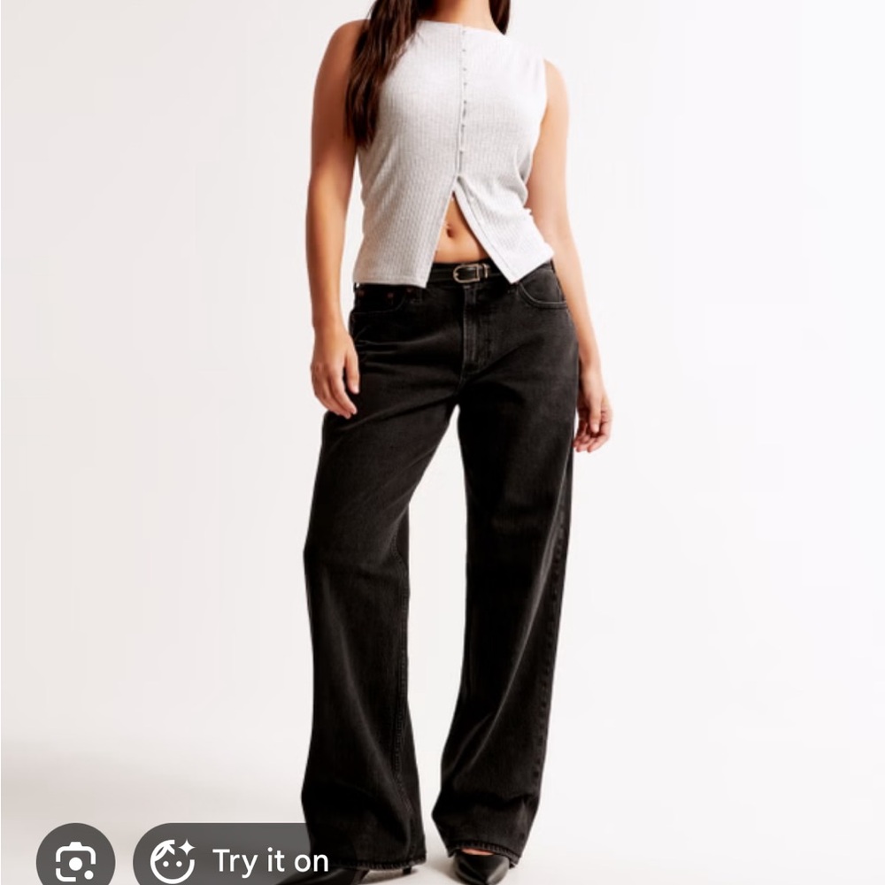 Abercrombie curve love low rise baggy jeans